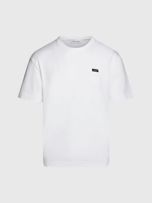 bright white cotton jersey t-shirt for men calvin klein