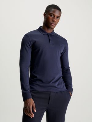 Men's polo shop neck long sleeve