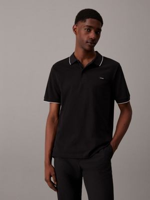 Calvin klein black polo shirt best sale