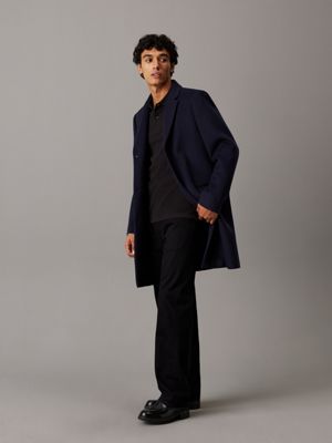 polo in piqué a manica lunga slim ck black da uomini calvin klein