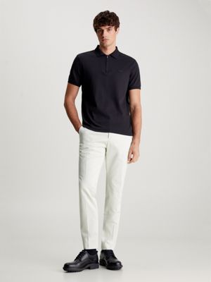 ck black welt zip polo shirt for men calvin klein