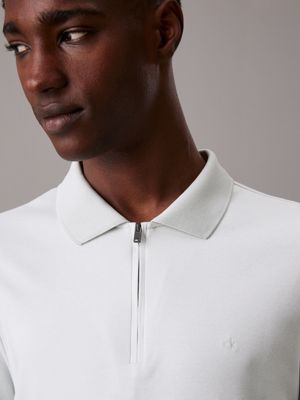 smoke welt zip polo shirt for men calvin klein