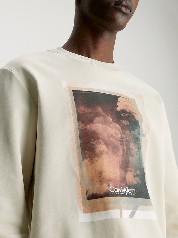fog photo print sweatshirt for men calvin klein