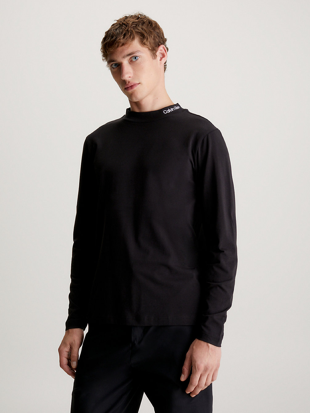 CK BLACK > T-Shirt Met Lange Mouwen En Hooggesloten Hals > undefined heren - Calvin Klein