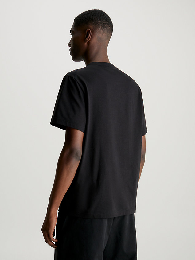 camiseta con estampado fotográfico black de hombre calvin klein