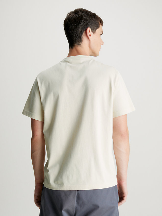 grey t-shirt z nadrukiem ze zdjęcia dla mężczyźni - calvin klein