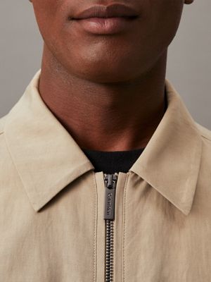 fresh clay linen lyocell jacket for men calvin klein