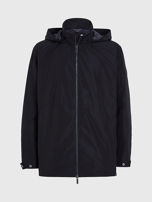 ck black hooded windcheater jacket for men calvin klein