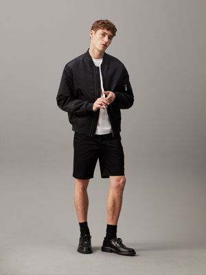 ck black satynowe szorty ze stretchem dla mężczyźni - calvin klein