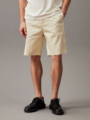 grey stretch satin shorts for men calvin klein