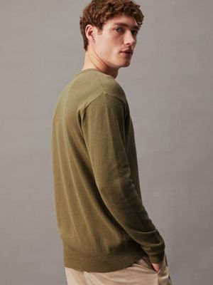 delta green textured jumper for men calvin klein