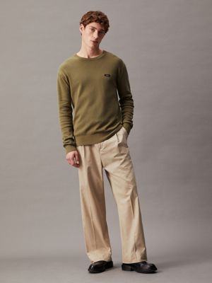 delta green textured jumper for men calvin klein