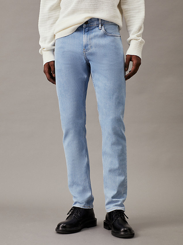 denim slim coolmax jeans voor heren - calvin klein