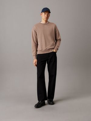 fossil relaxed modal terry sweatshirt for men calvin klein