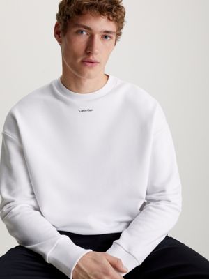 Men's white 2025 crew neck sweatshirt