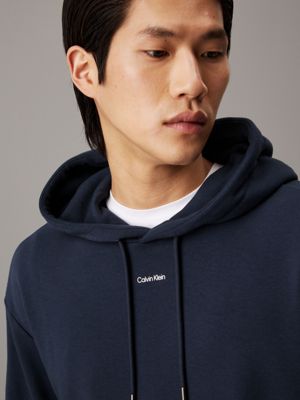 ink relaxed terry modal hoodie for men calvin klein