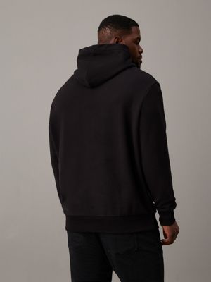 Sudadera de felpa de algodón con capucha y logo Calvin Klein