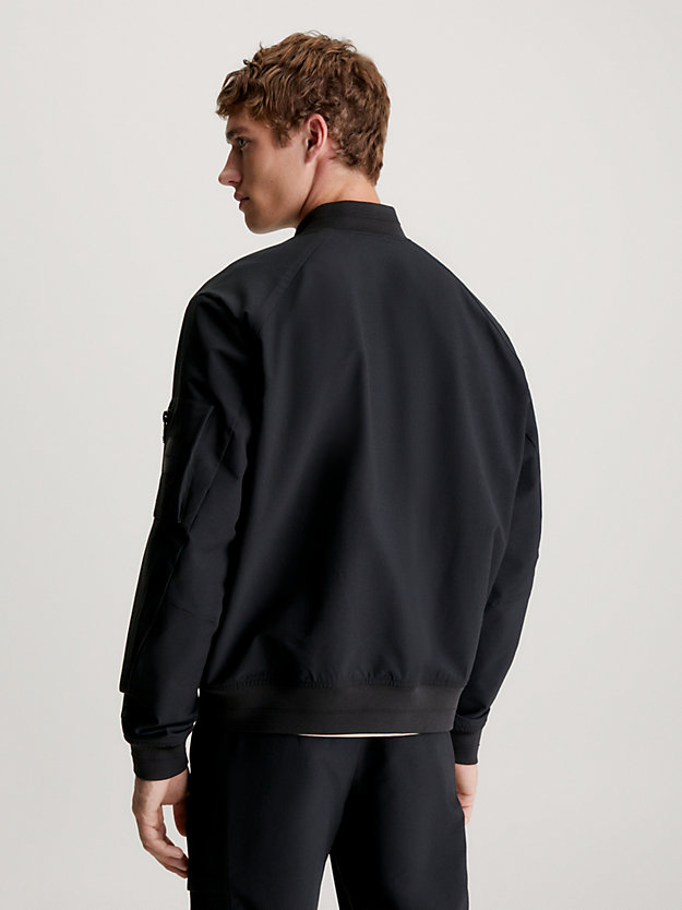 ck black technical stretch bomber jacket for men calvin klein