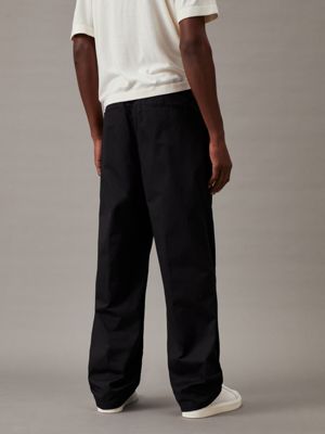 Calvin Klein Men's Slim Fit Stretch Corduroy Pants Black Size 30X32