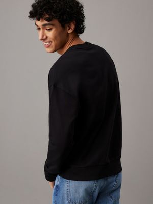 ck black logo sweatshirt for men calvin klein