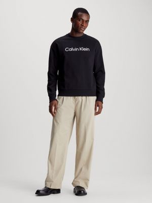 ck black logo sweatshirt for men calvin klein