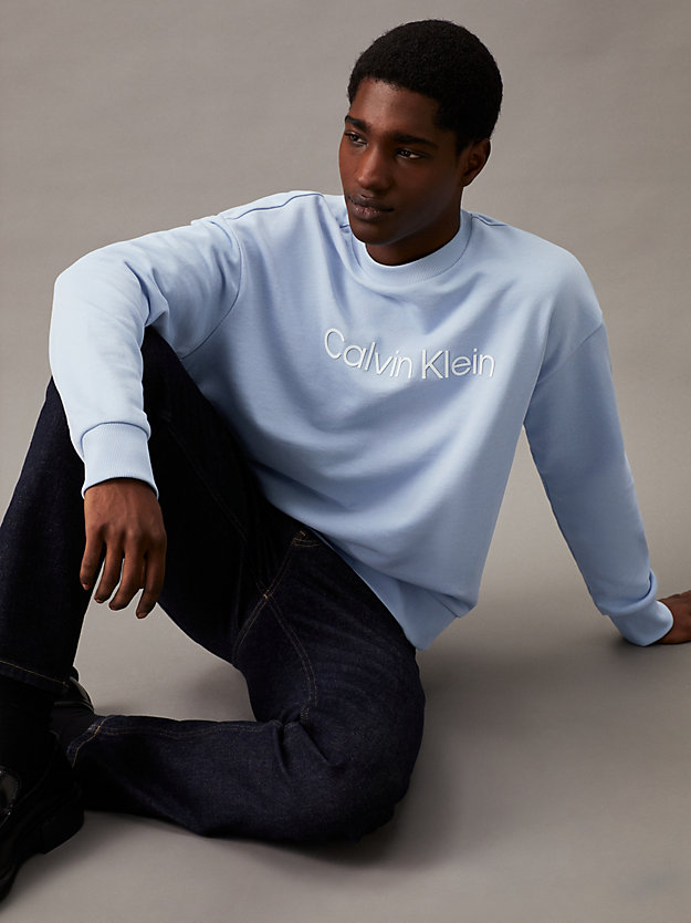 kentucky blue logo sweatshirt for men calvin klein