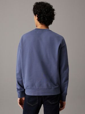 grisaille relaxed logo sweatshirt for men calvin klein