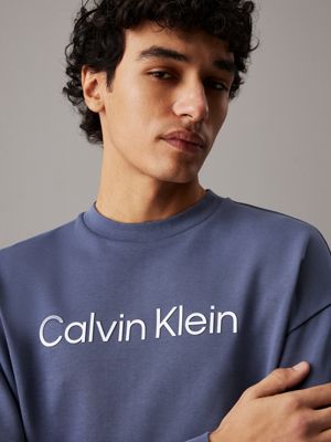 grisaille relaxed logo sweatshirt for men calvin klein