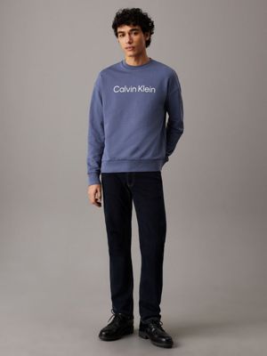 grisaille relaxed logo sweatshirt for men calvin klein