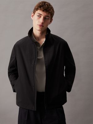 black technical blouson jacket for men calvin klein