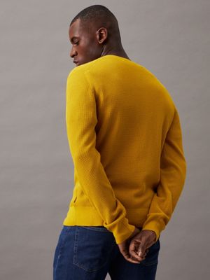 arrowwood waffle textured jumper for men calvin klein