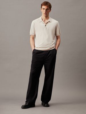 Black silk polo outlet shirt