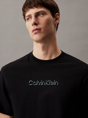 ck black logo t-shirt for men calvin klein