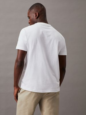 bright white logo t-shirt for men calvin klein