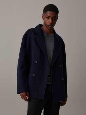 Men's wool blend peacoat on sale