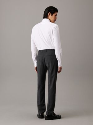 iron gate slim wool blend suit trousers for men calvin klein