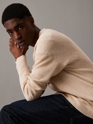 seedpearl knitted cardigan jumper for men calvin klein