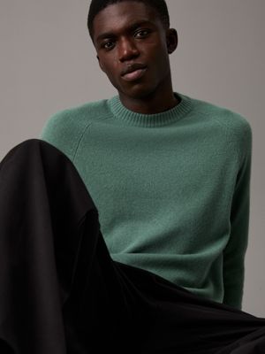 dark forest wool jumper for men calvin klein