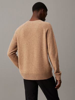 travertine heather wool jumper for men calvin klein