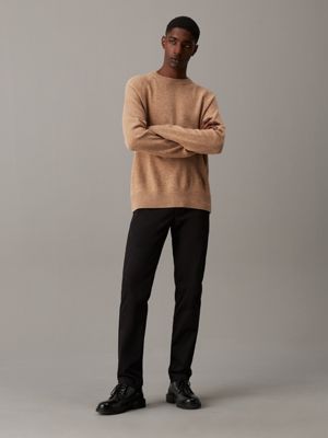 travertine heather wool jumper for men calvin klein