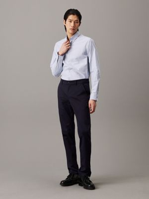 night sky slim sateen chino trousers for men calvin klein