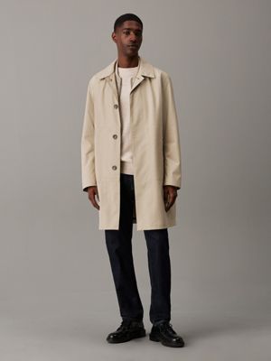 beige 3-in-1 car coat for men calvin klein