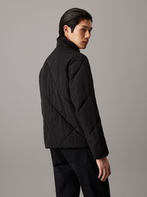 ck black quilted blouson jacket for men calvin klein