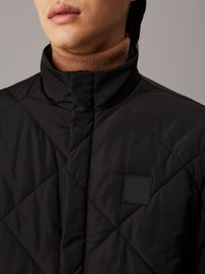 ck black quilted blouson jacket for men calvin klein