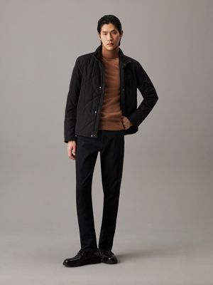 ck black quilted blouson jacket for men calvin klein