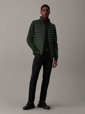 midnight forest packable quilted gilet for men calvin klein