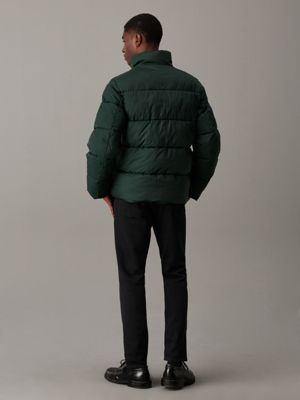 midnight forest quilted puffer jacket for men calvin klein