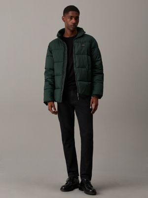 midnight forest quilted puffer jacket for men calvin klein