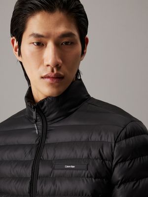 ck black quilted puffer jacket for men calvin klein