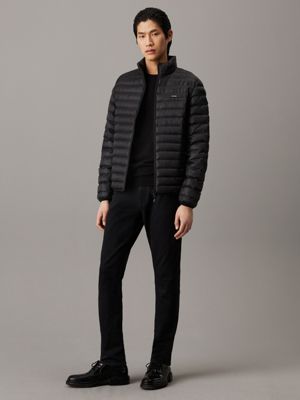 ck black quilted puffer jacket for men calvin klein